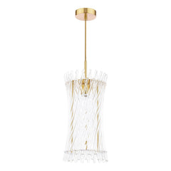 Loire Pendant Natural Brass and Glass