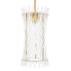 Loire Pendant Natural Brass and Glass