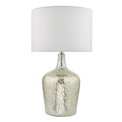 Lolek Dual Light Table Lamp Clear/Silver Glass With Shade