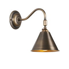 David Hunt Lighting London Adjustable Antique Brass Wall Light LON0775