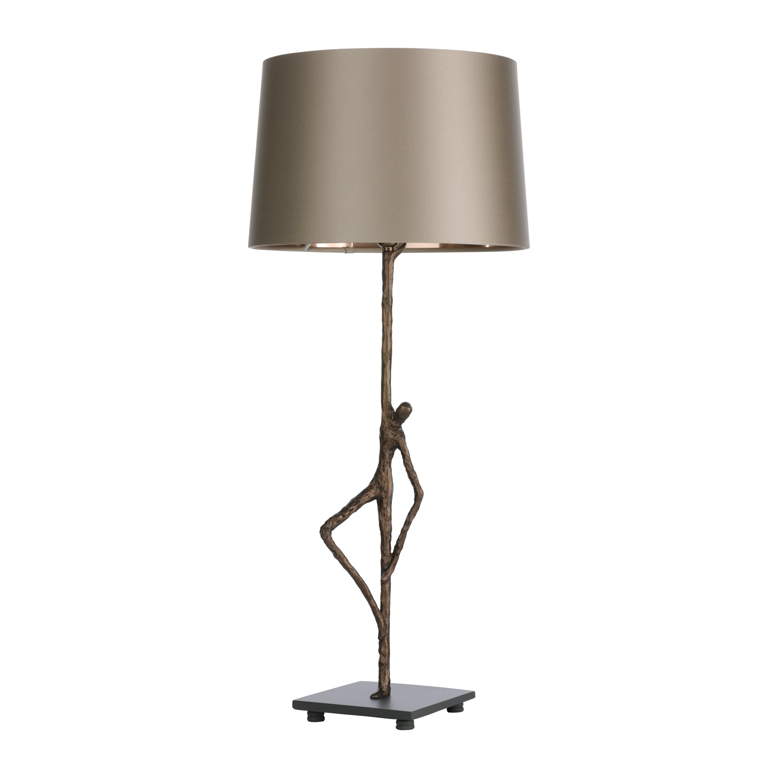 The Lowry table lamp by David Hunt Lighting finished in bronze shown with the TAP35 shade
