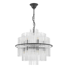Lukas Pendant Black  and Glass LUK1722