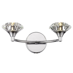 Luther Double Wall Bracket Polished Chrome Crystal Dar Lighting
