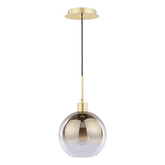 Lycia Pendant Satin Gold and Gold Ombre Glass
