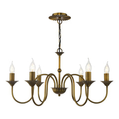 Lydian 6 Light Pendant Antique Bronze Fitting Only