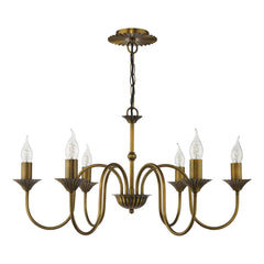 Lydian 6 Light Pendant Antique Bronze Fitting Only