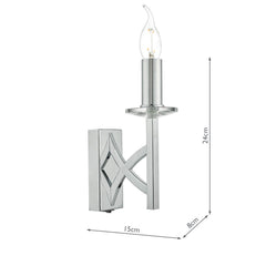 Lyon Wall Light Polished Chrome & Crystal