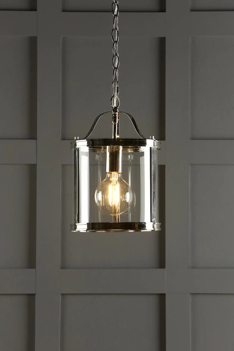 Laura Ashley Harrington Single Lantern Nickel