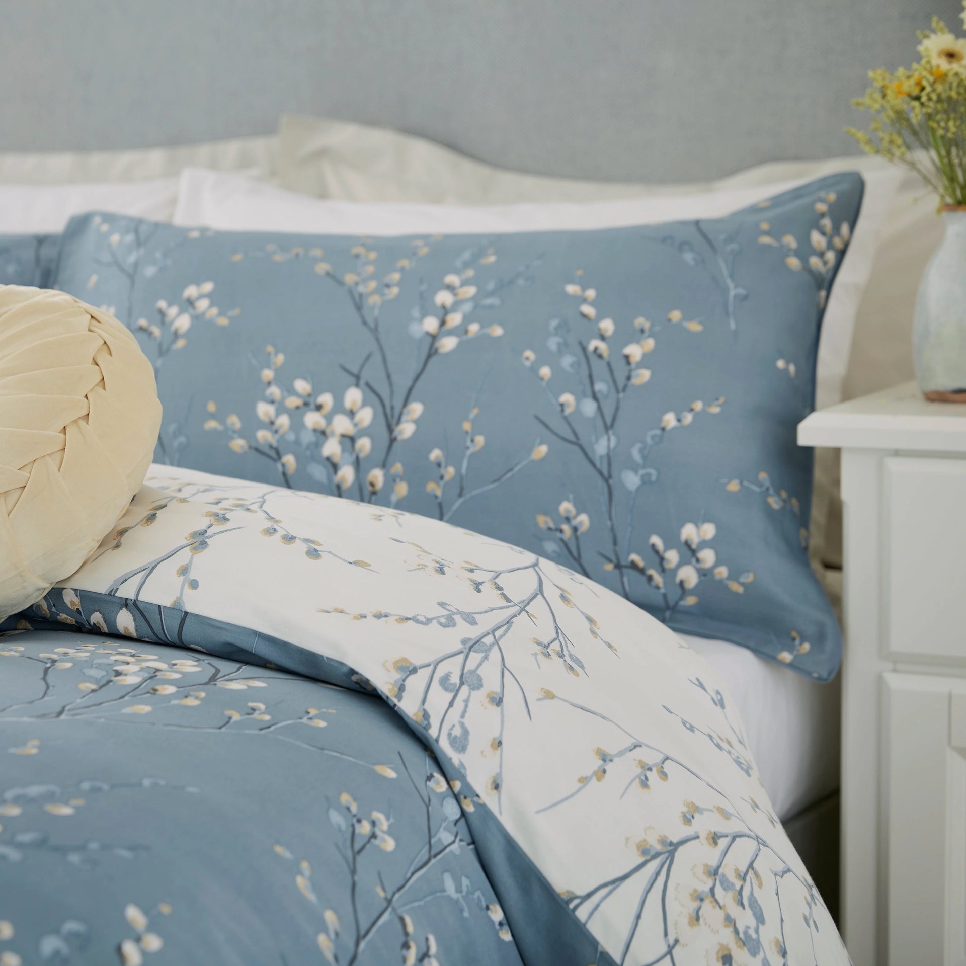 Laura Ashley floral bedding set in an elegant bedroom
