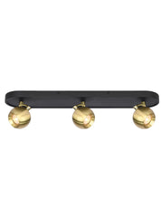 Lens 3lt Spot mattblack and aged brass