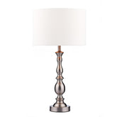 Madrid Table Lamp Satin Chrome With Shade