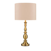 Madrid Table Lamp Antique Brass With Shade