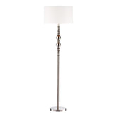 Madrid Floor Lamp Satin Chrome With Shade