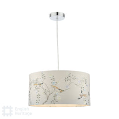 English Heritage Marble Hill Taupe Cotton Drum Shade 40cm