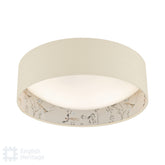 English Heritage Marble Hill 2 Light Flush Taupe and Multi Coloured