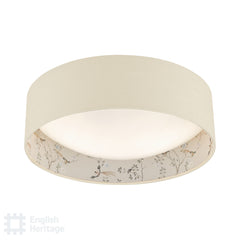 English Heritage Marble Hill 2 Light Flush Taupe and Multi Coloured