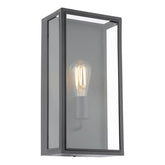 Mazin Outdoor Wall Light Matt Black and Glass IP44