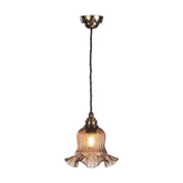 Mia Single Pendant Bronze with Tobacco Glass