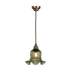 Mia Single Pendant Bronze with Moss Glass