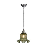 Mia Single Pendant Pewter with Moss Glass