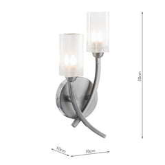 Morgan Double Wall Bracket Satin Chrome