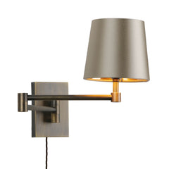 David Hunt Lighting Muswell Swivel arm wall light Antique Brass Plug in