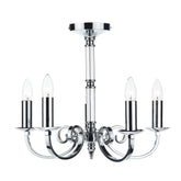 Murray 5 Light Dual Mount Pendant Polished Chrome