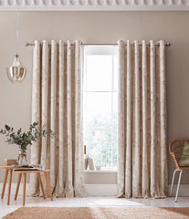 Laura Ashley Magnolia Grove Ready Made Eyelet Blackout Curtains