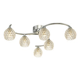 Nakita 6lt Semi Flush Polished Chrome With Dimpled Open Glass