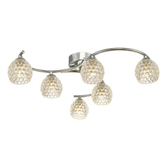 Nakita 6lt Semi Flush Polished Chrome With Dimpled Open Glass