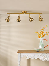 Nathaniel 4 Light Bar Spotlight Aged Brass