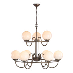 Nebula 9 Light Pendant Antique Brass