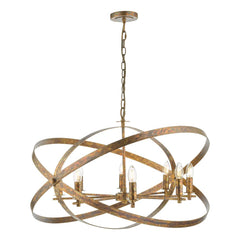Nitya 8 Light Pendant Mottled Copper dar Lighting