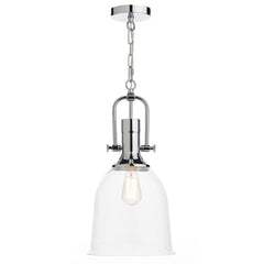 Nolan Pendant Light Polished Chrome Clear Glass