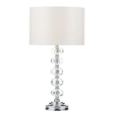 Oleana Table Lamp Polished Chrome Crystal With Shade