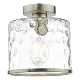 Olsen Semi-Flush Satin Chrome and Glass