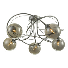 Onawa 5lt Semi Flush Polished Chrome With Smoked Glass