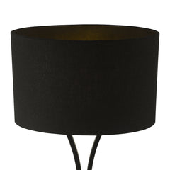 Oporto Wavy Table Lamp Black With Shade