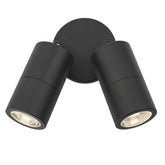 Ortega Outdoor 2 Light Spotlight Matt Black IP65