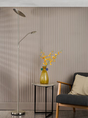 Osbert Mother & Child Floor Lamp Satin Nickel LED