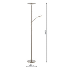 Osbert Mother & Child Floor Lamp Satin Nickel LED