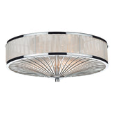 Oslo 3 Light Flush Polished Chrome/ White