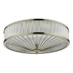 Oslo 3 Light Flush Antique Brass