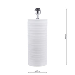 Pascha Table Lamp White Ceramic Base Only