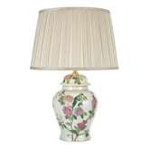 Peony Table Lamp Multi Coloured Ceramic With Shade