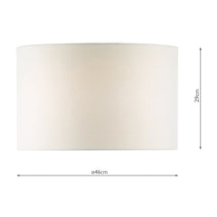 Pyramid White Linen Drum Shade 46cm