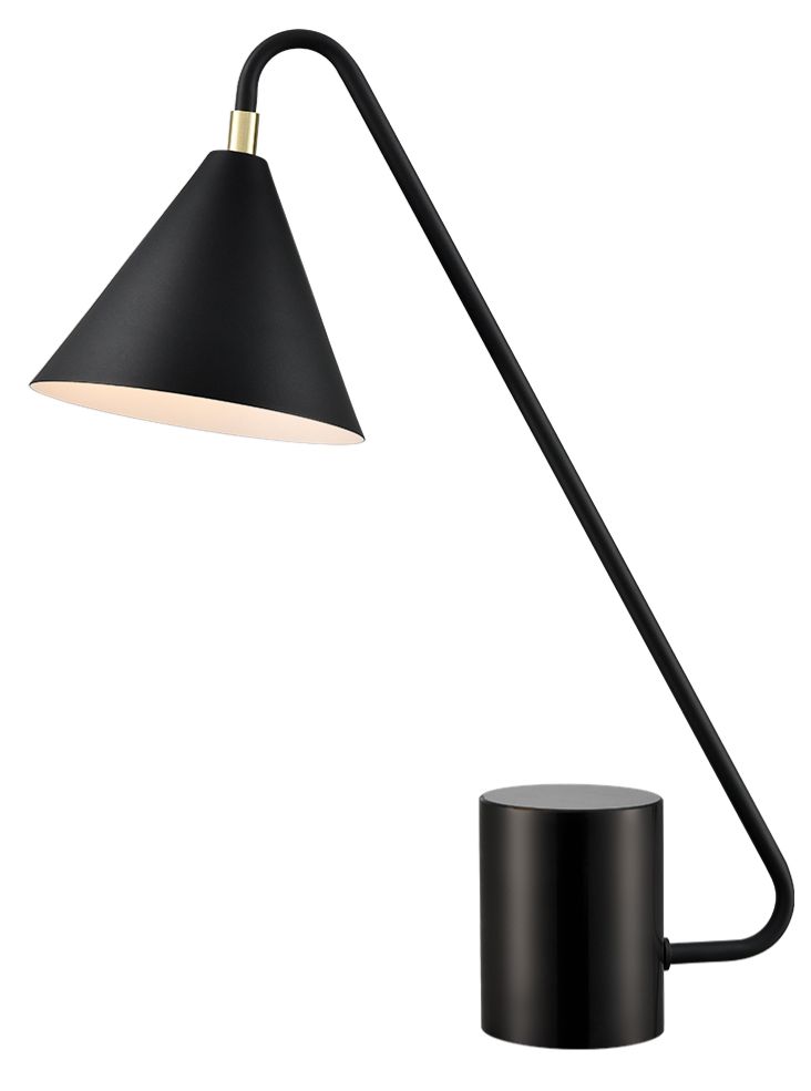 Paisley Matt Black Table Lamp