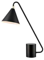 Paisley Matt Black Table Lamp