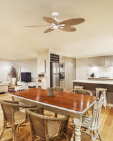 Phuket Ceiling Fan Off White / Brown LEDS C4 Forlight