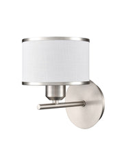 Franklite Polaris Single Wall Light in Satin Nickel